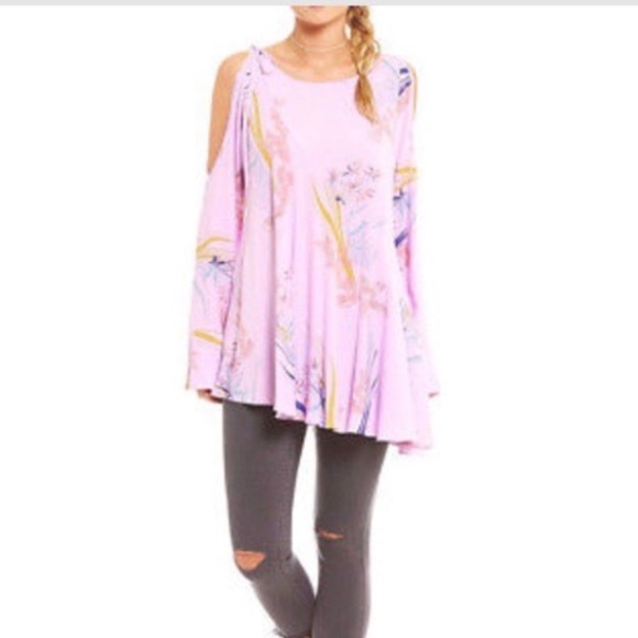 FREE PEOPLE Clear Skies Tunic Lilac M - Picture 6 of 6